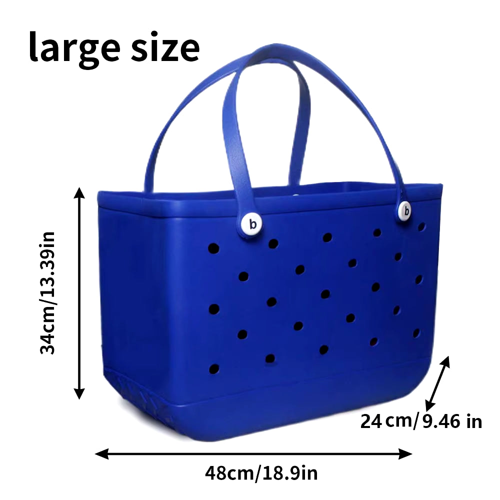 XL Bogg Bag Fashion Mommy Diaper Storage Baskets Washable Handbag EVA Summer Beach Bags Large Capacity Travel Bag for Picnic