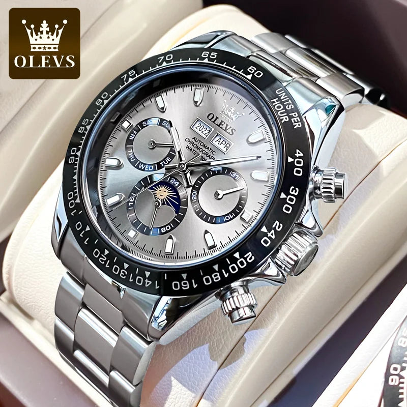 Automatic Mechanical Watch for Men TOP Brand Original Stainless Steel Luminous Waterproof Date Man Wrist Watch Luxury Set